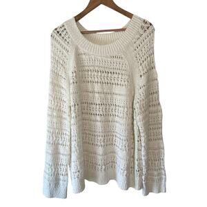 Lou & Grey Woman’s Cream Crochet Sweater SZ‎ L
Casual Slouchy Boho Oversized